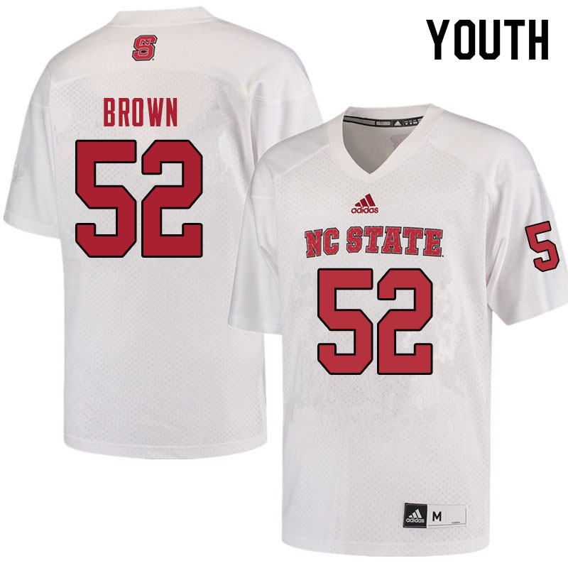 Youth #52 Kendall Brown NC State Wolfpack College Football Jerseys Sale-Red